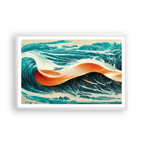 Poster in een witte lijst - De droom van elke surfer - 91x61 cm