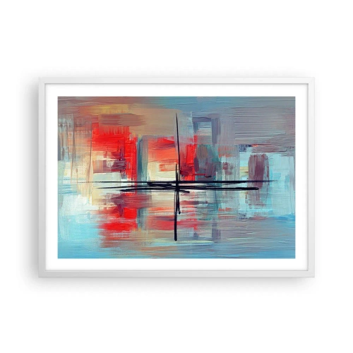 Poster in een witte lijst - Een landschap in een onbekende dimensie - 70x50 cm