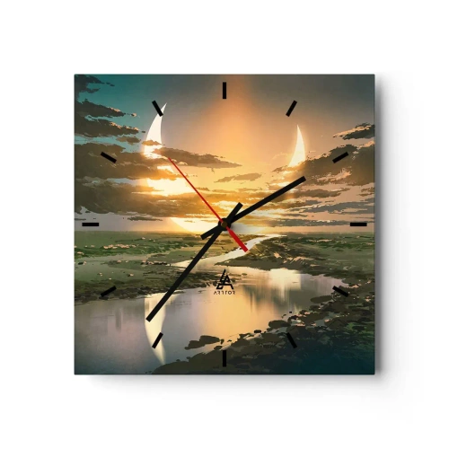 Wandklok - Klok - Ergens in een sterrenstelsel ver, ver weg - 40x40 cm