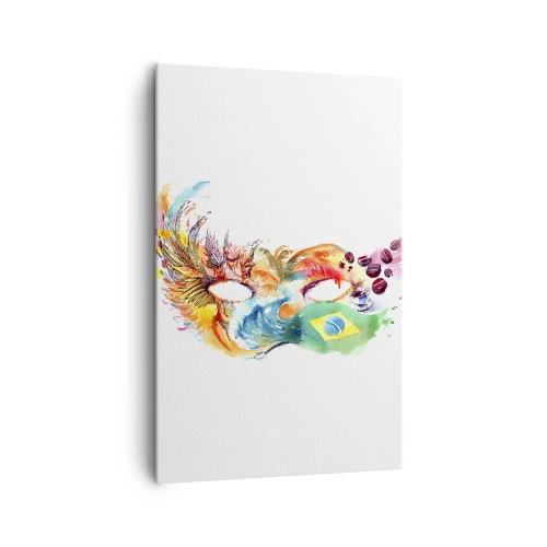 Schilderen op canvas - Brazilië verwelkomt met samba - 80x120 cm