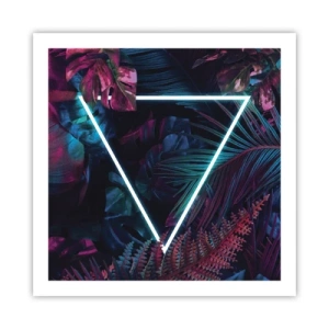 Poster - Disco-achtige tuin - 60x60 cm