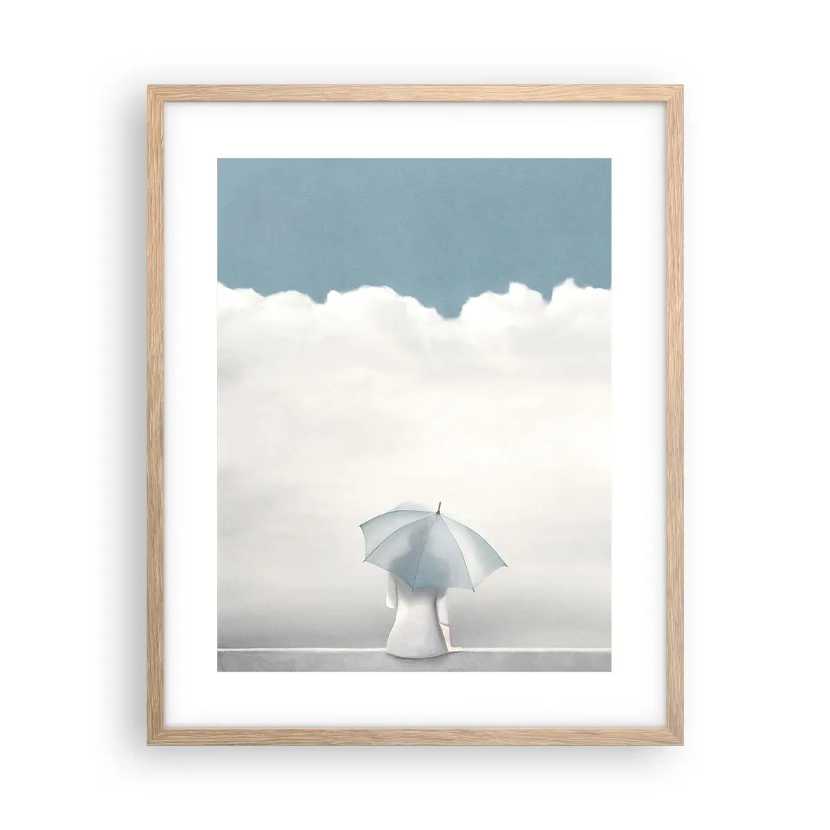 Een poster in een licht eiken lijst - Op de rand van realiteit en dromen - 40x50 cm