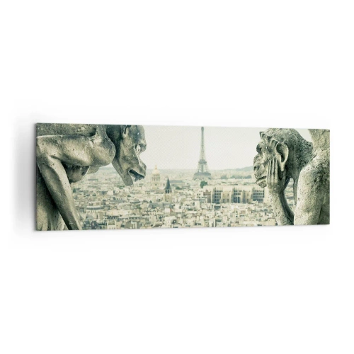 Schilderen op canvas - Parijs' babbelen - 160x50 cm