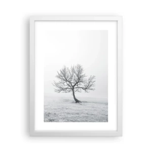 Poster in een witte lijst - Tegen het niets - 30x40 cm