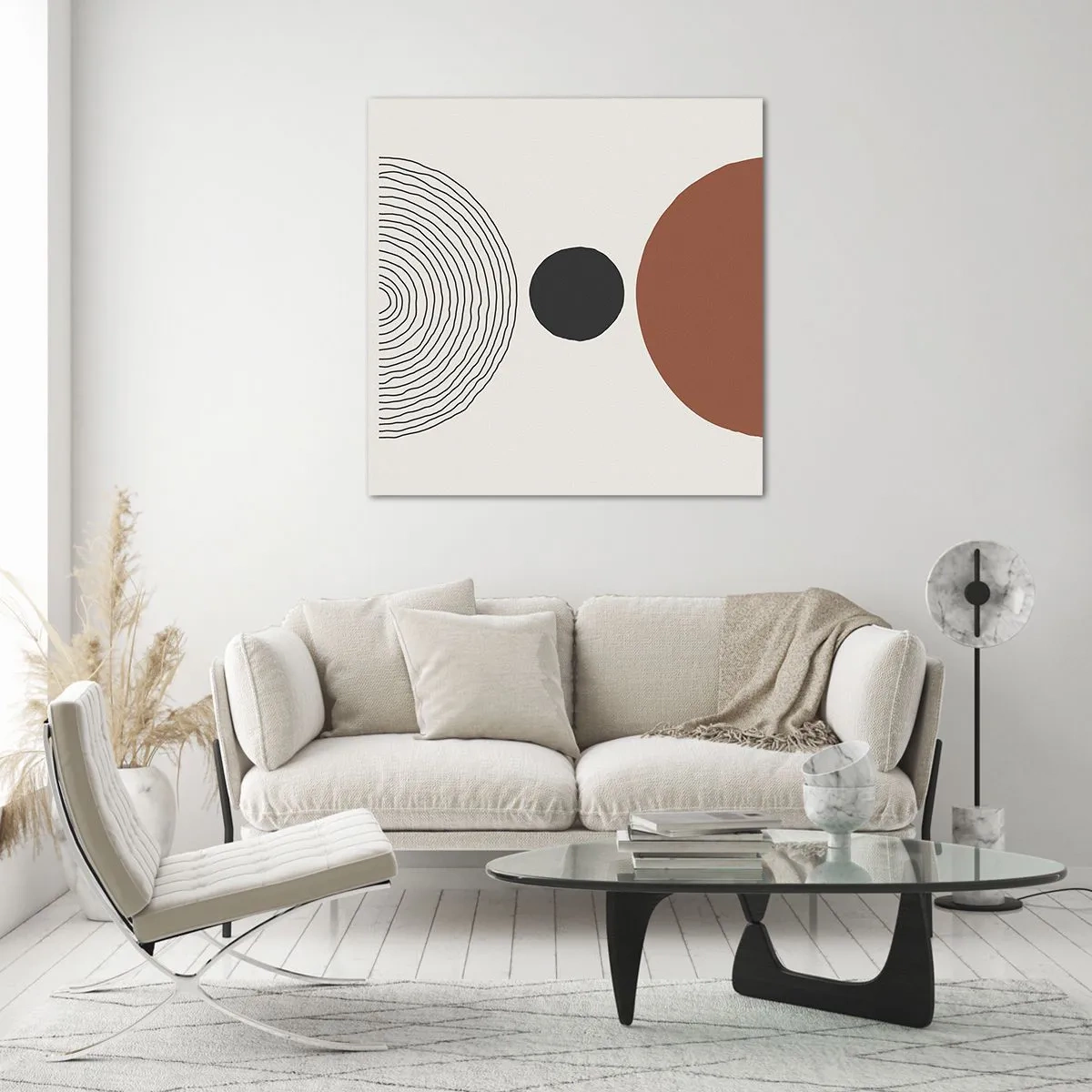 Schilderen op glas - Het middelpunt van de aandacht - 70x70 cm