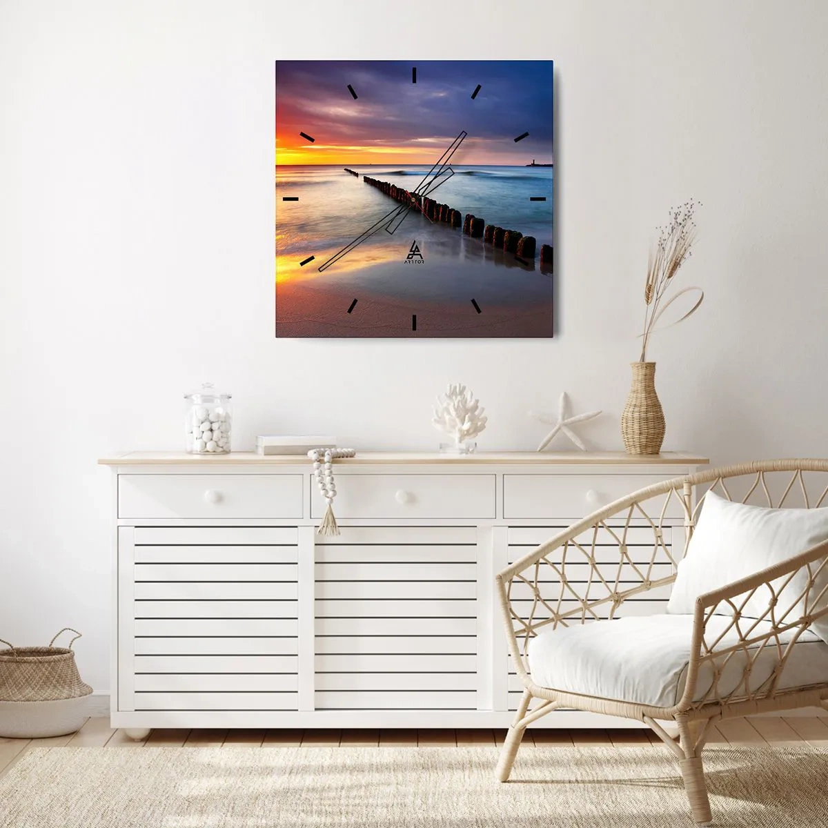 Wandklok - Klok - Luister naar de stilte - 30x30 cm