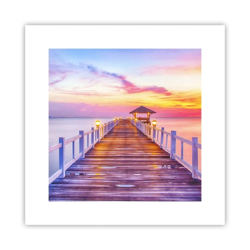 Poster - De lila-gouden stilte van de avond - 30x30 cm