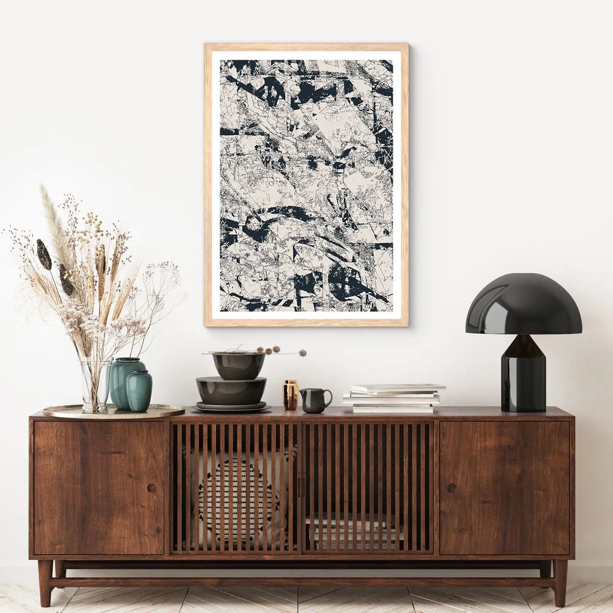 Een poster in een licht eiken lijst - Interpenetratie van tegenstellingen - 50x70 cm