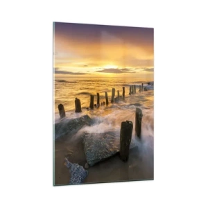 Schilderen op glas - De rauwe schoonheid van de Oostzee - 80x120 cm