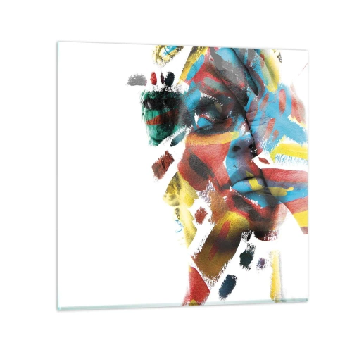 Schilderen op glas - Een kleurrijke persoonlijkheid - 40x40 cm