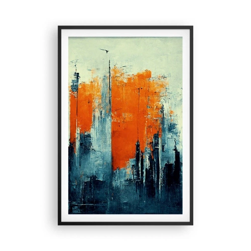 Poster in een zwarte lijst - Modern landschap - 61x91 cm