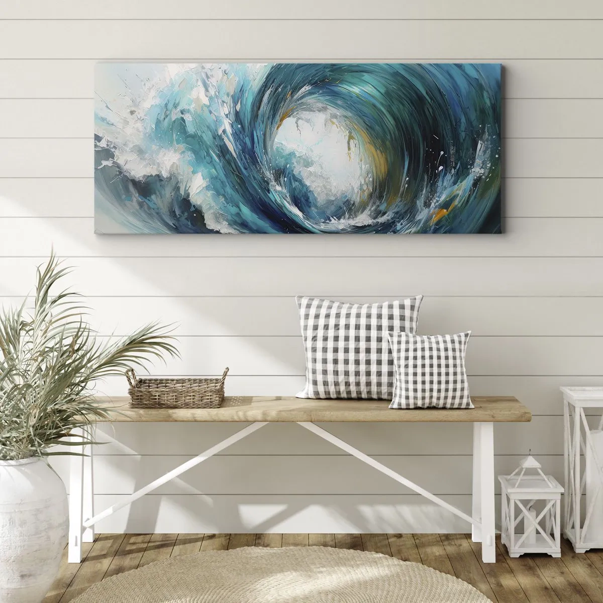 Schilderen op canvas - Zeeportaal - 100x40 cm