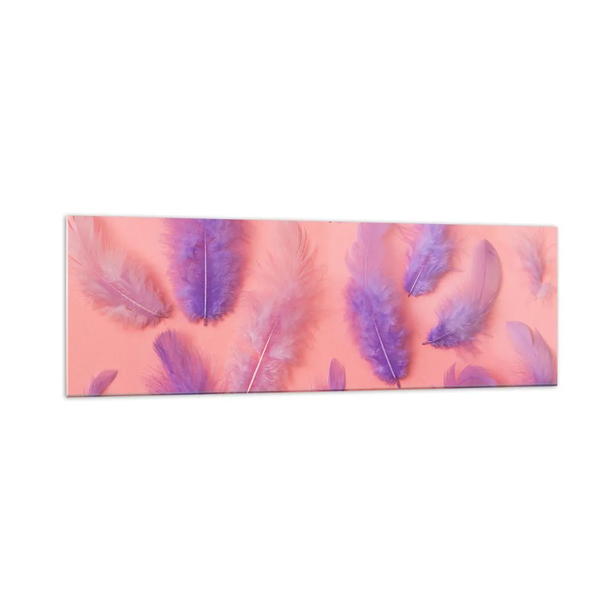 Schilderen op glas - Lila vogel van verlangen - 160x50 cm