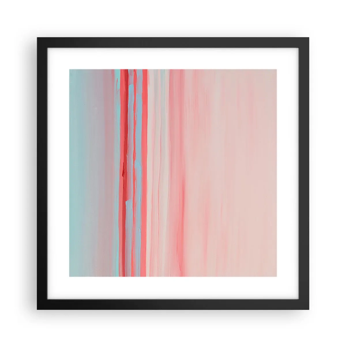 Poster in een zwarte lijst - Abstractie bij dageraad - 40x40 cm