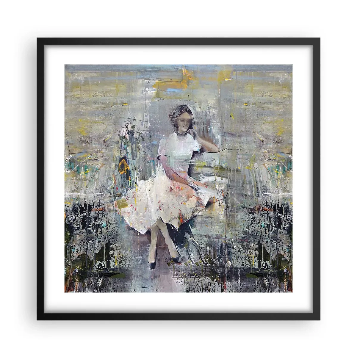 Poster in een zwarte lijst - Klassiek en modern - 50x50 cm