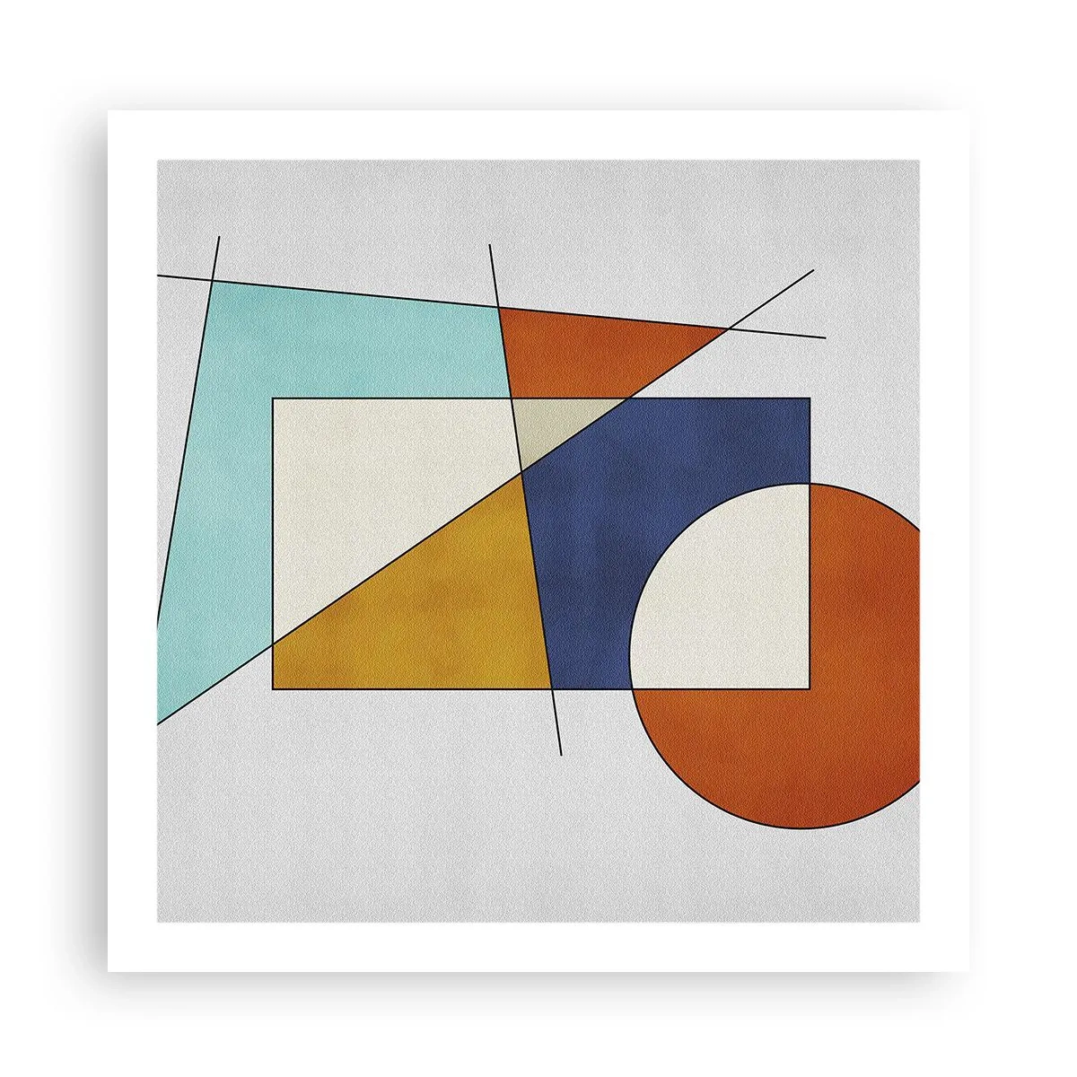Poster - Abstractie: modernistisch plezier - 60x60 cm