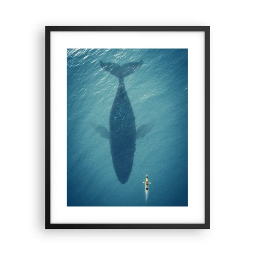 Poster in een zwarte lijst - Ontmoeting aan de oceaan - 40x50 cm