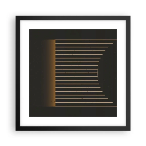 Poster in een zwarte lijst - Verken de duisternis - 40x40 cm
