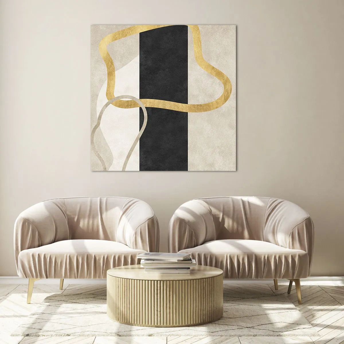 Schilderen op glas - Verwarde vormen - 40x40 cm