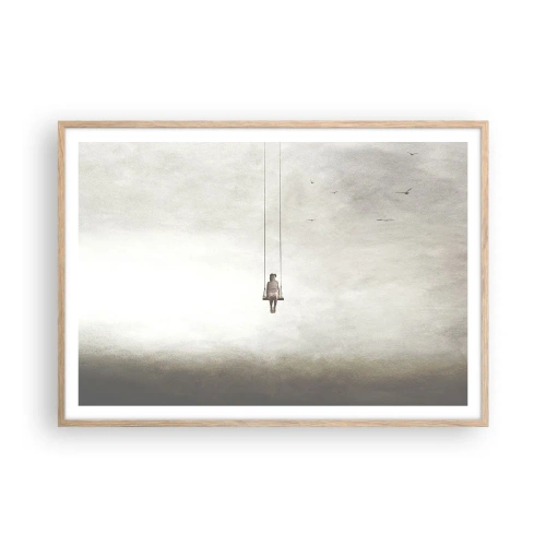 Een poster in een licht eiken lijst - Een kind in ons - 100x70 cm