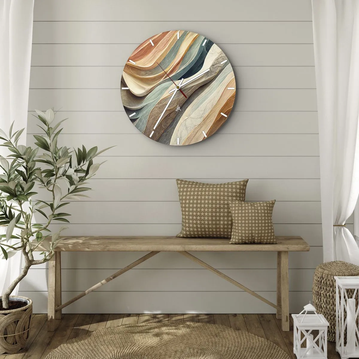 Wandklok - Klok - Het moment vóór de verandering - 40x40 cm
