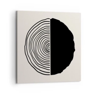 Schilderen op canvas - Half om half - 60x60 cm