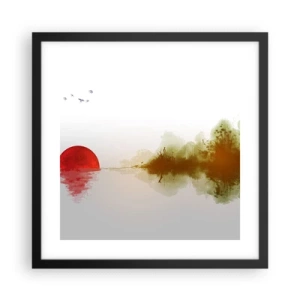 Poster in een zwarte lijst - Een belofte van vrede - 40x40 cm