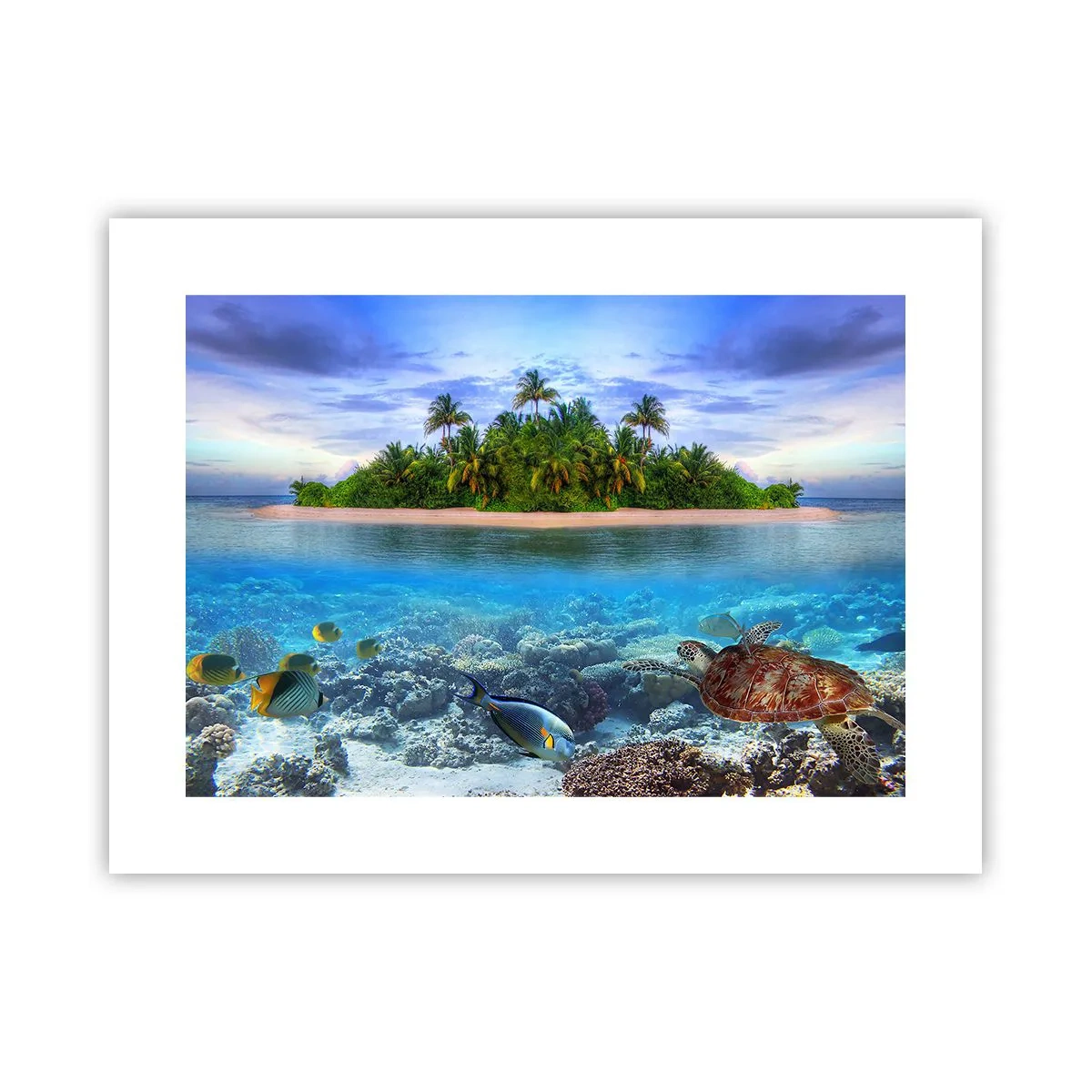 Poster - Hemels eiland nodigt je uit - 40x30 cm