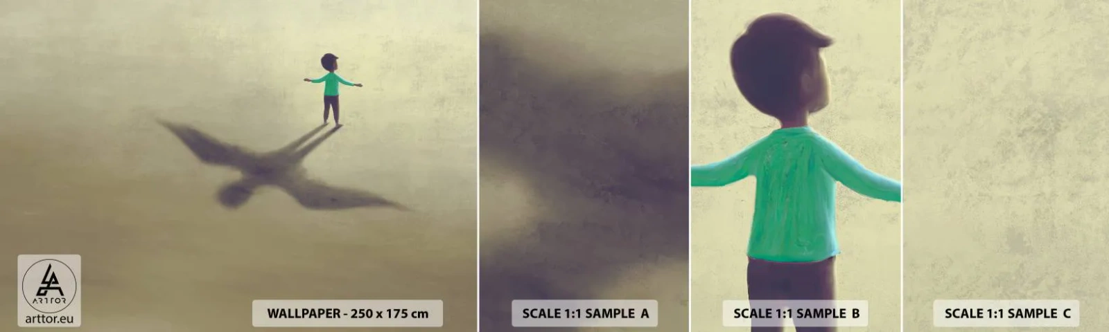 Fotobehang Monster Zelfklevend Deluxe Sticker - De held van de toekomst - Abstractie, Fantasie, Deel - 100x30 cm