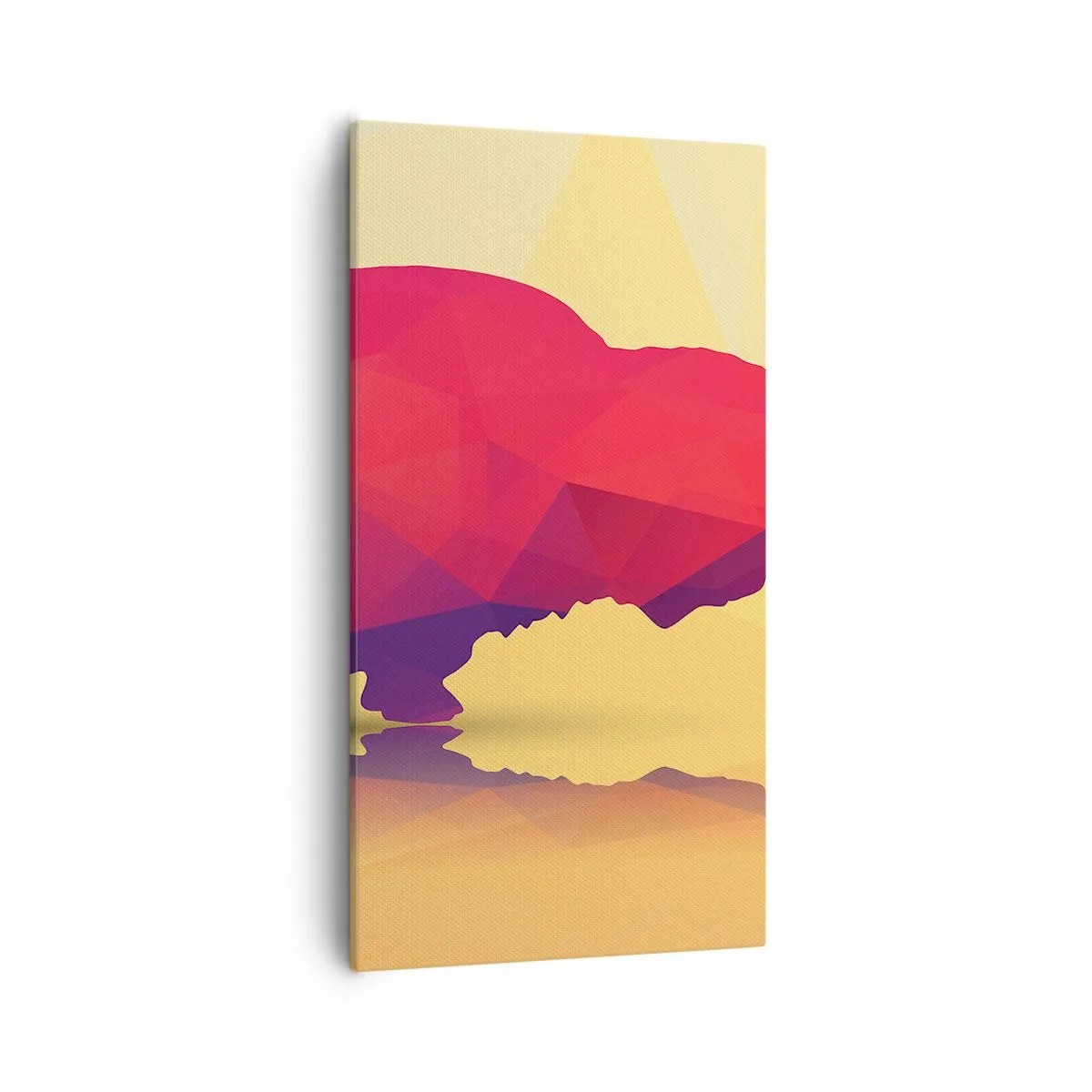 Schilderen op canvas - De amarantkracht van de bizon - 55x100 cm