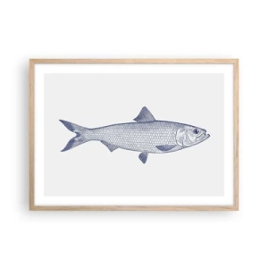 Een poster in een licht eiken lijst - Groeten uit de noordelijke zeeën - 70x50 cm