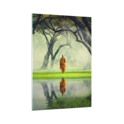 Schilderen op glas - Op weg naar verlichting - 70x100 cm