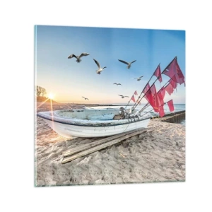 Schilderen op glas - Een welverdiende rust - 30x30 cm