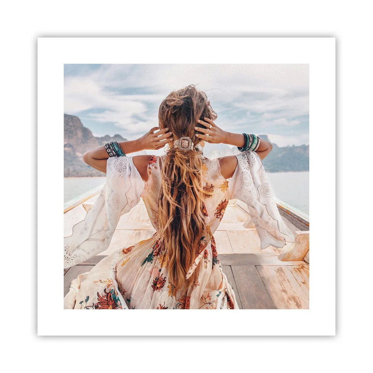 Poster - Op weg naar geluk - 40x40 cm