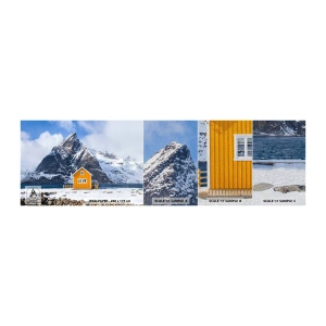 Fotobehang Monster Premium Sand - Scandinavische vakanties - Winter, Alpen, Bergen - 100x30 cm