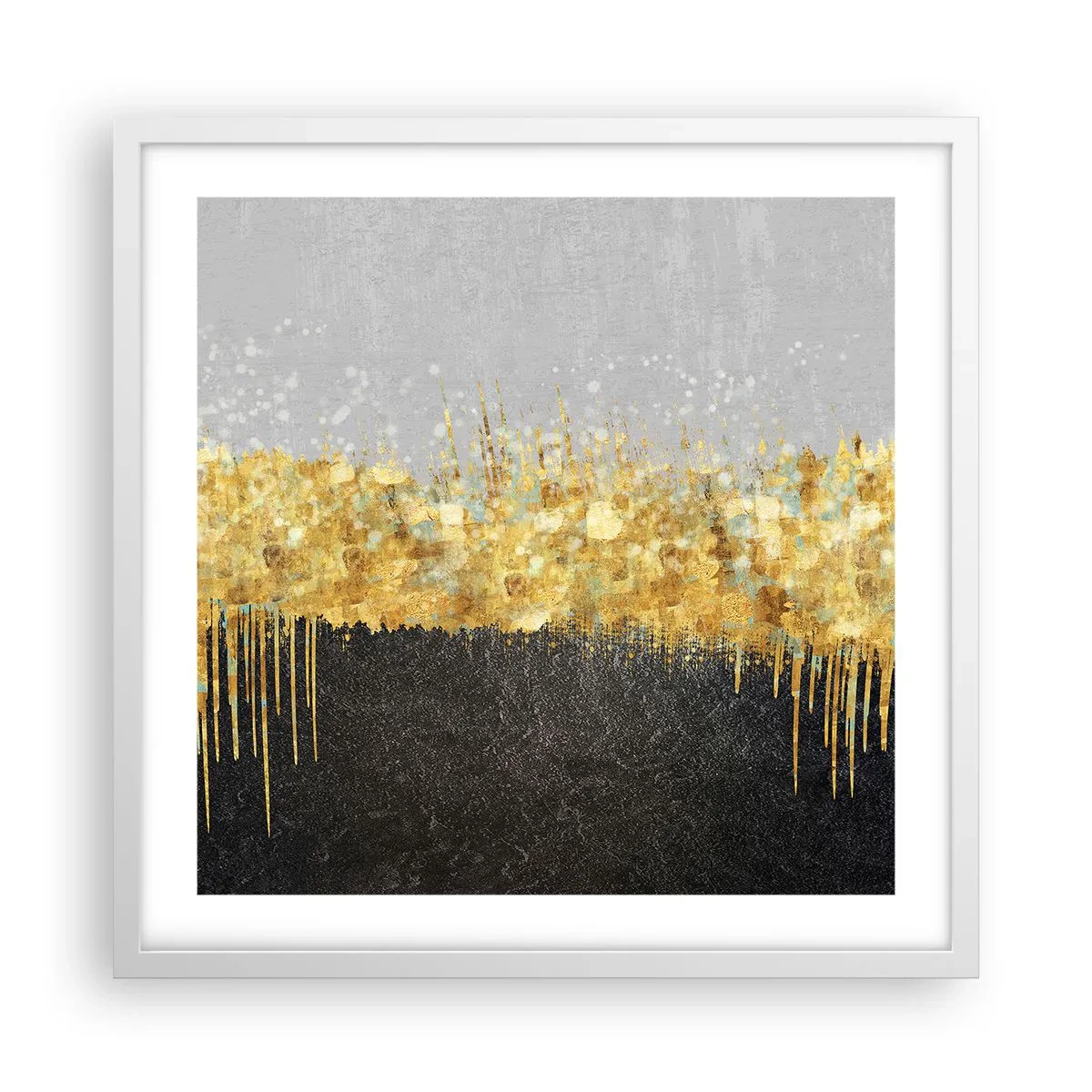 Poster in een witte lijst - Naar binnen en naar boven - 50x50 cm