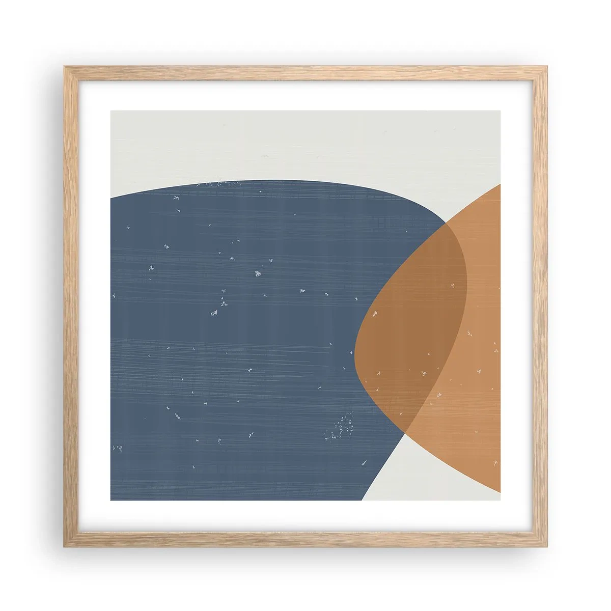 Een poster in een licht eiken lijst - Ovalen en invloeden - 50x50 cm