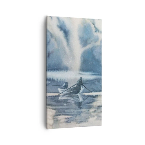 Schilderen op canvas - Vissers in hun paradijs - 55x100 cm