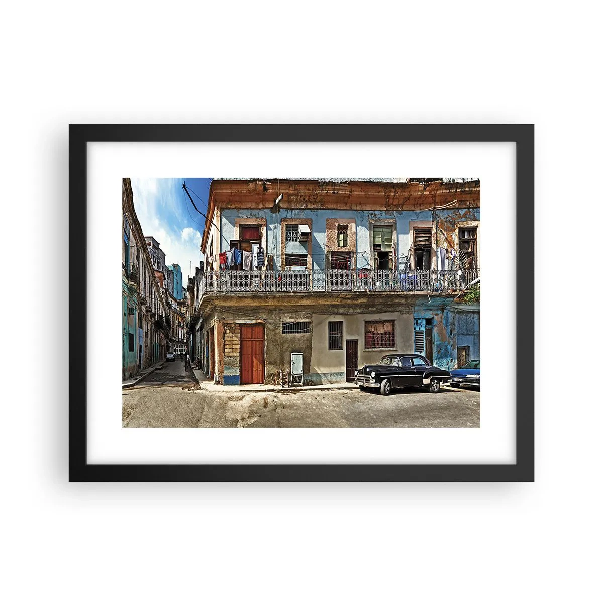 Poster in een zwarte lijst - Havana-vibes - 40x30 cm