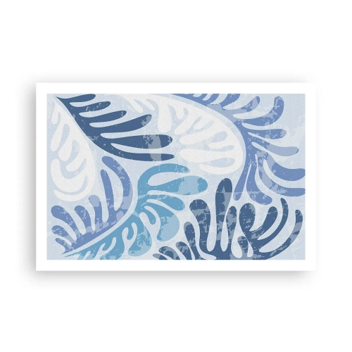 Poster - Blauwe varens - 91x61 cm