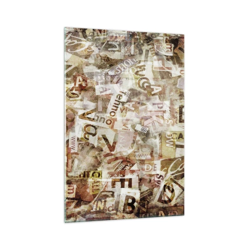 Schilderen op glas - Ik verenig het gebabbel - 70x100 cm