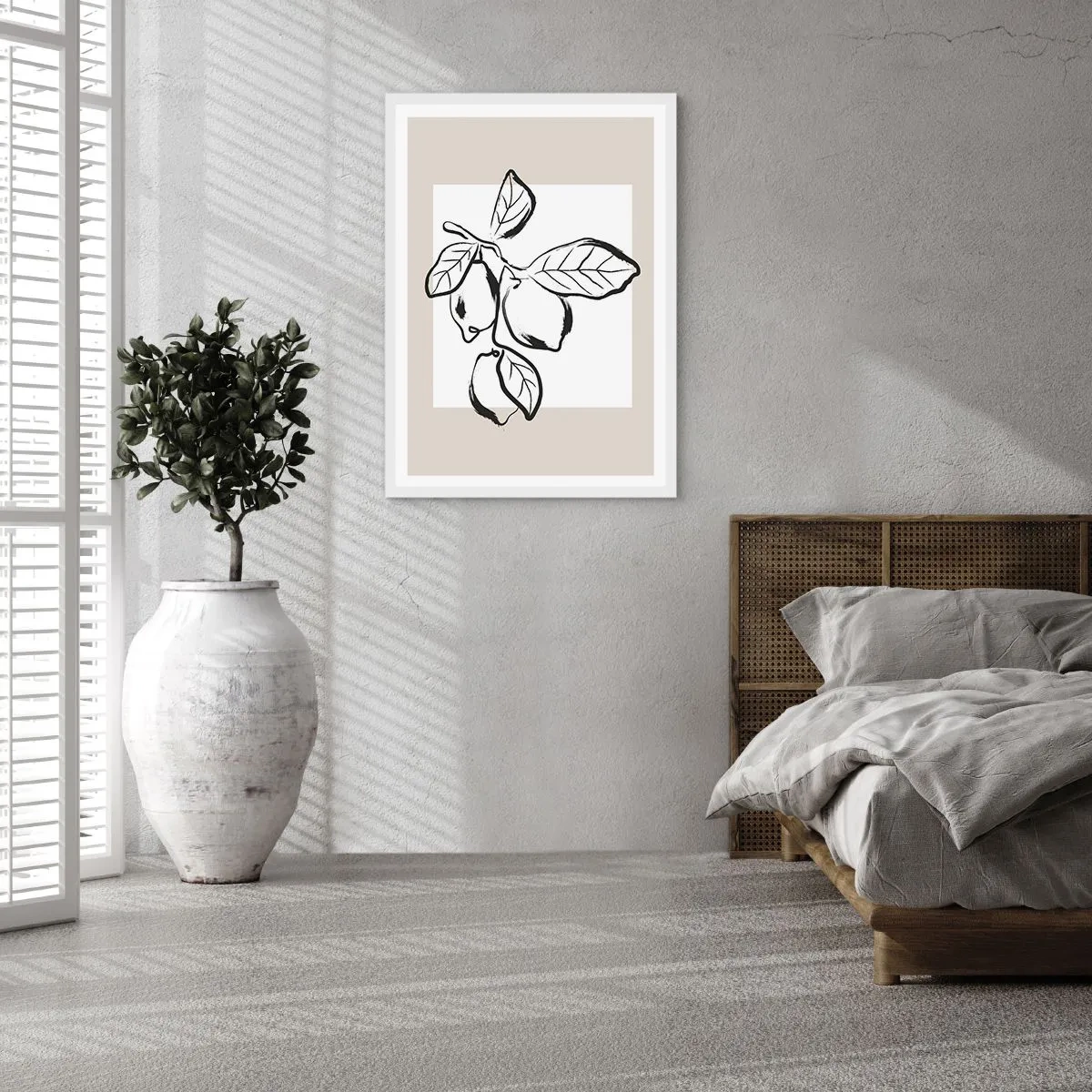 Poster in een witte lijst - Waar de citroen rijpt... - 30x40 cm