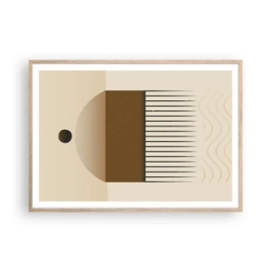 Een poster in een licht eiken lijst - verschillende staten - 100x70 cm