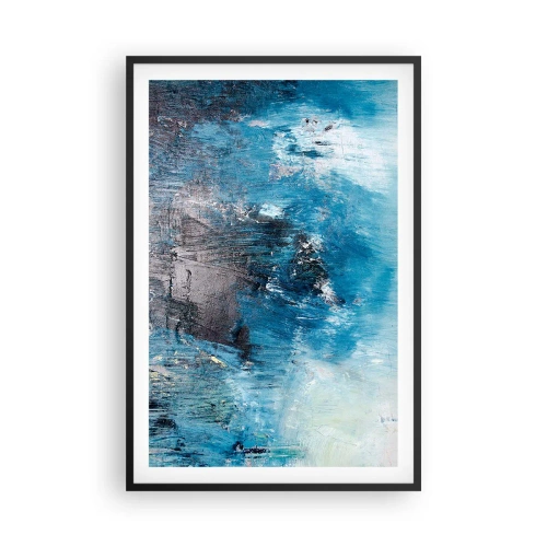 Poster in een zwarte lijst - Rhapsody in Blauw - 61x91 cm