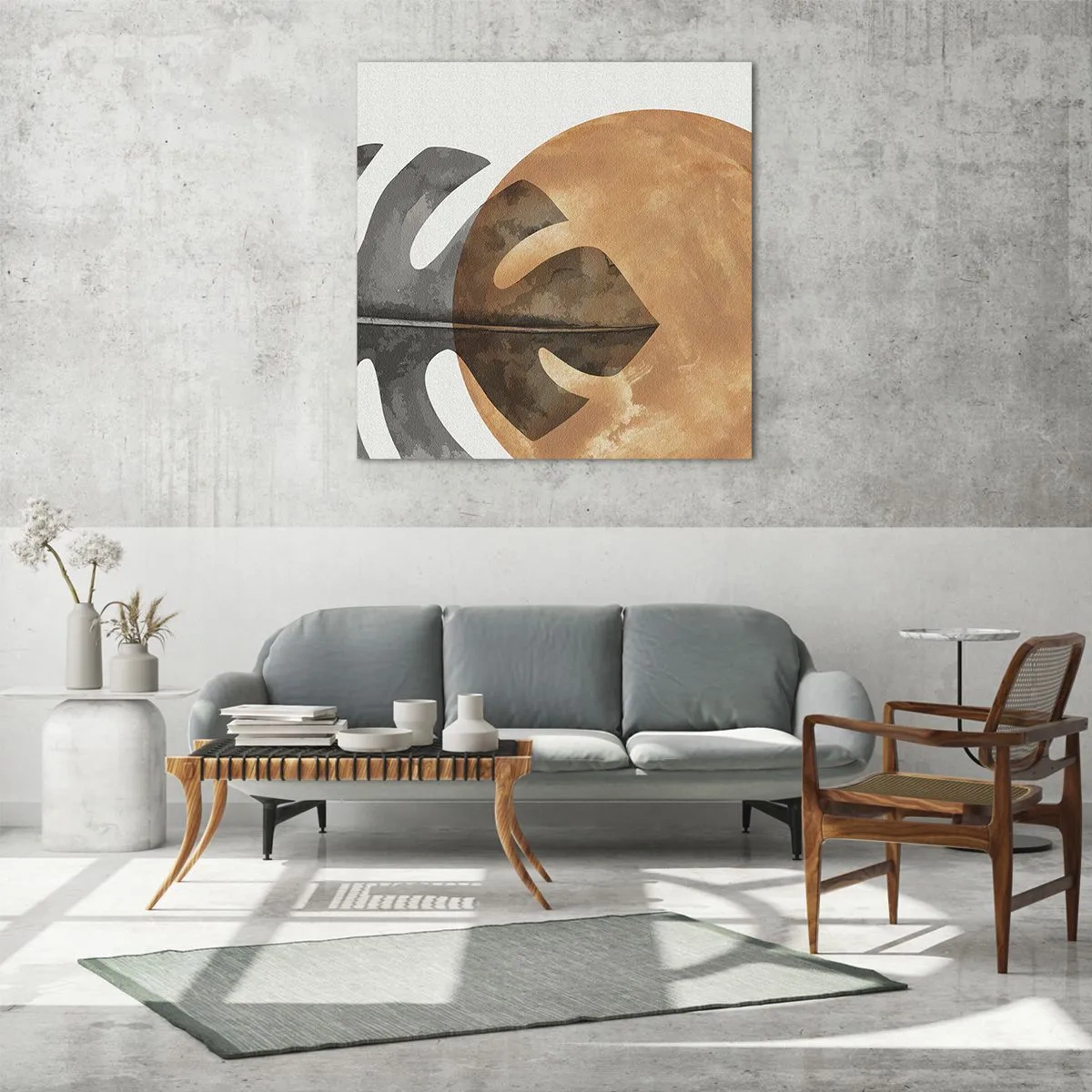 Schilderen op glas - Altijd de zon - 70x70 cm