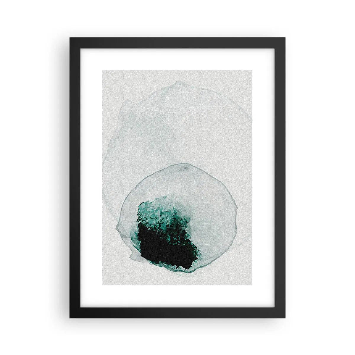 Poster in een zwarte lijst - In een druppel water - 30x40 cm