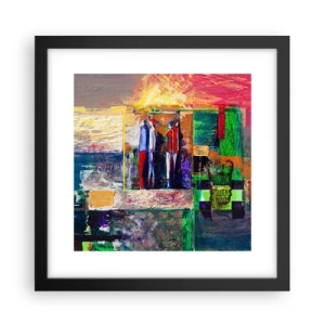 Poster in een zwarte lijst - Relaties en emoties - 30x30 cm