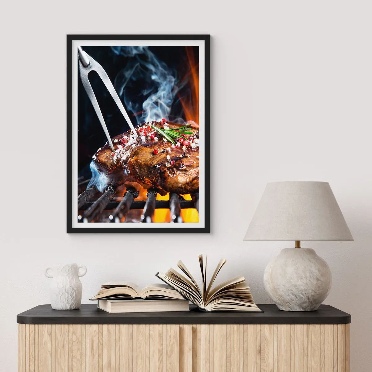 Poster in een zwarte lijst - Sappig en geurig - 70x100 cm