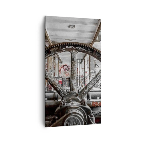 Schilderen op canvas - Het geheime leven van de fabriek - 45x80 cm