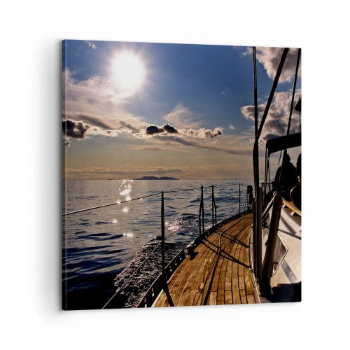 Schilderen op canvas - Zeilen naar de zon - 60x60 cm